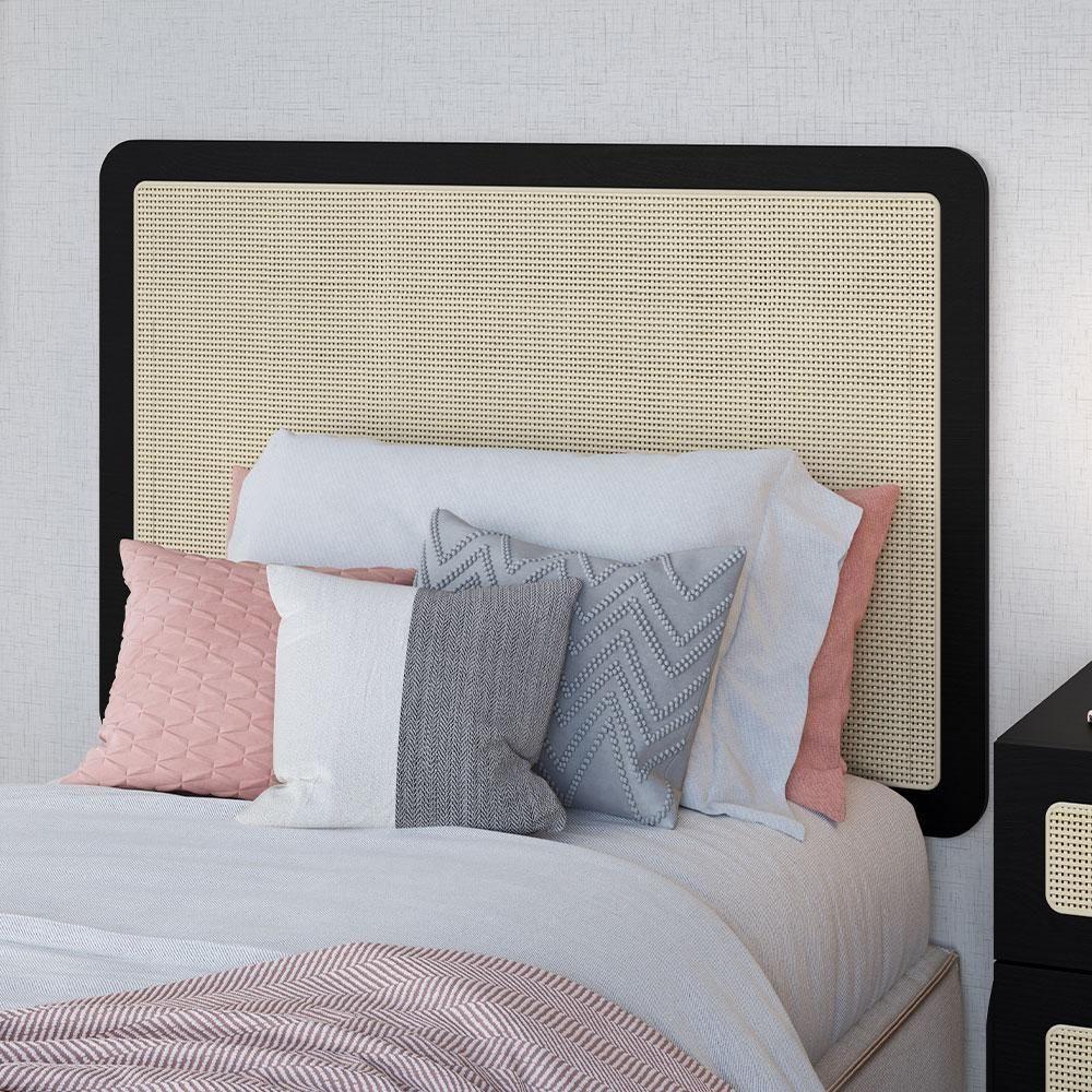 Cabeceira Cama Box Solteiro Painel Com Telinha 90cm Moss A03 Nero - 4