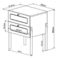 Cabeceira Casal Queen 160cm E 2 Mesas Laterais 2 Gavetas Madeira Moss A03 Nero Preto - 1