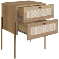 Cabeceira Casal Queen 160cm E 2 Mesas Laterais 2 Gavetas Industrial Indy A03 Hanover