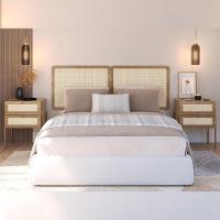 Cabeceira Casal Queen 160cm E 2 Mesas Laterais 2 Gavetas Industrial Indy A03 Hanover - 5