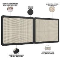 Cabeceira Casal Queen 160cm E 2 Mesas Laterais 2 Gavetas Industrial Indy A03 Nero - 5