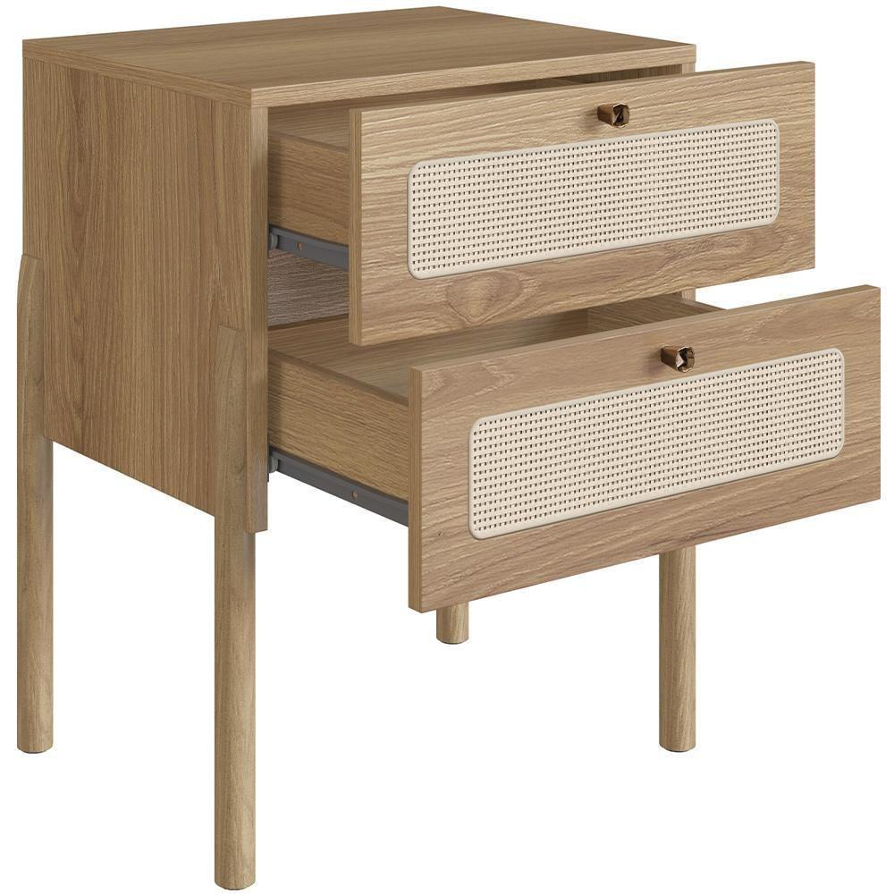 Cabeceira Casal Queen 160cm E 2 Mesas Laterais 2 Gavetas Madeira Moss A03 Hanover Roble - 2