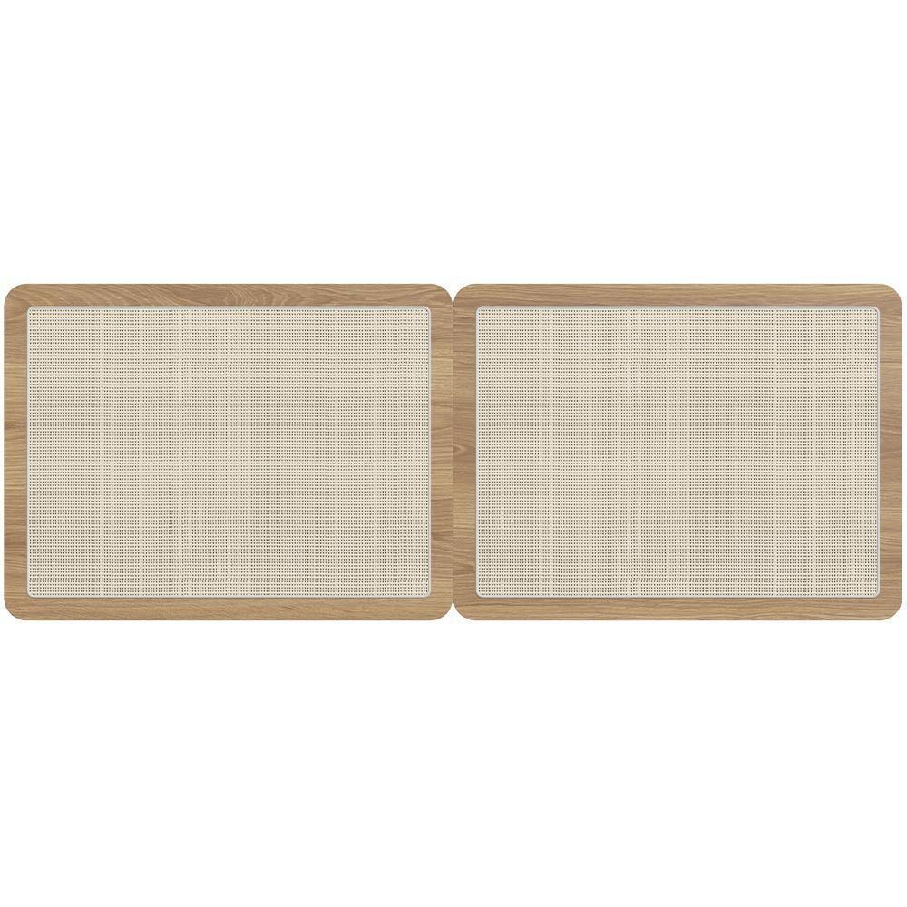 Cabeceira Casal Queen 160cm E 2 Mesas Laterais 1 Gaveta Madeira Moss A03 Hanover Roble - 2