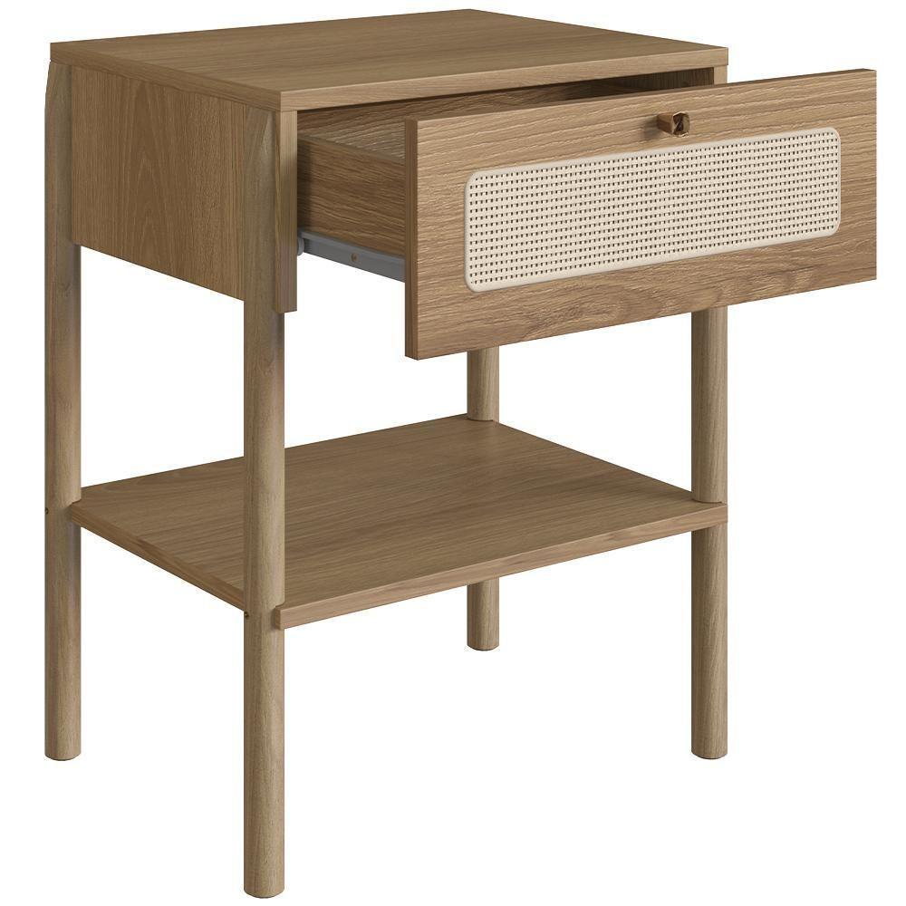 Cabeceira Casal Queen 160cm E 2 Mesas Laterais 1 Gaveta Madeira Moss A03 Hanover Roble - 3