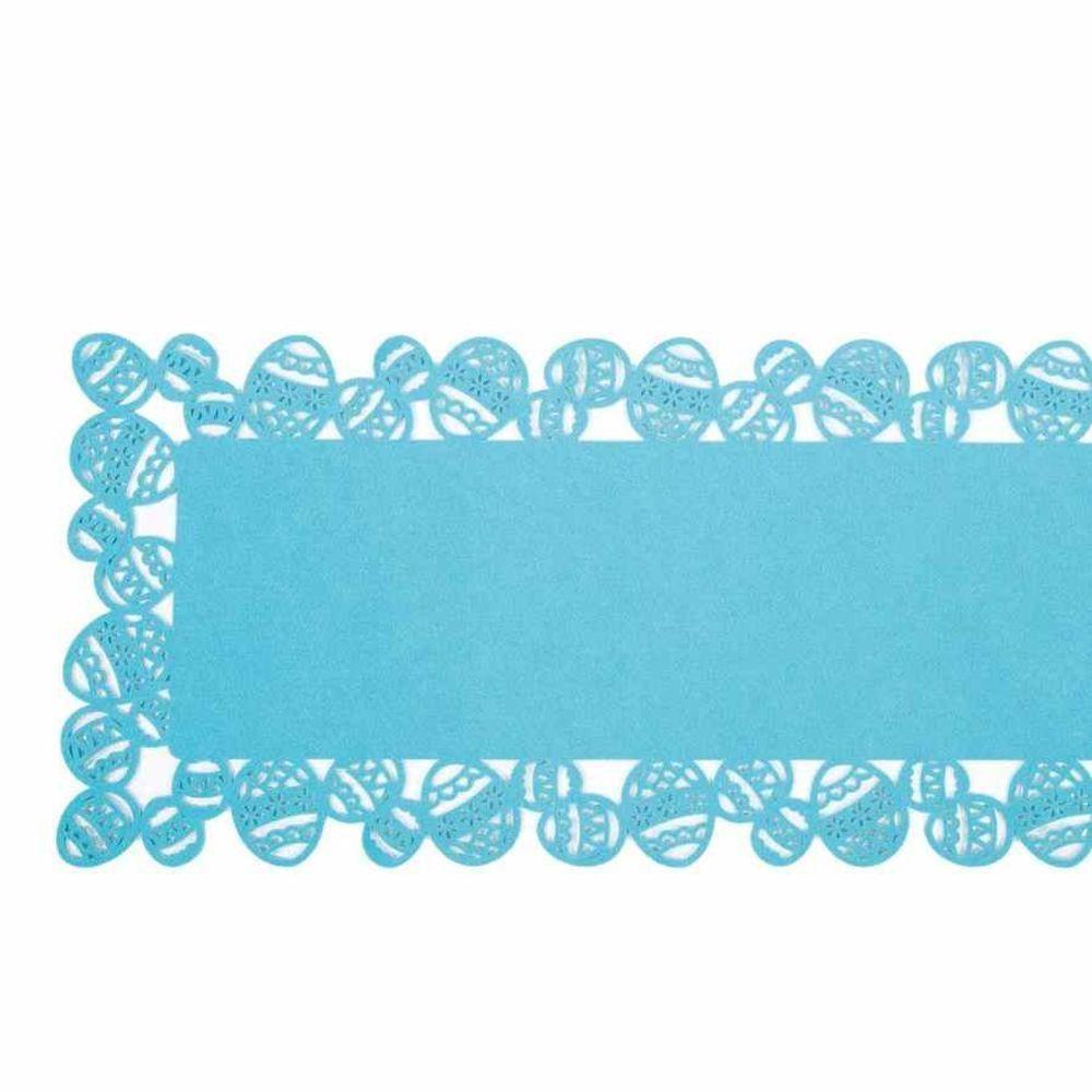 Caminho De Mesa Borda Ovo Azul C/1 Unidade - 1