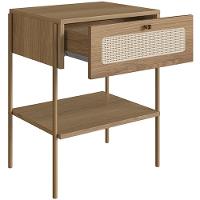 Mesa De Cabeceira 01 Gaveta Com Telinha Industrial Indy A03 Hanover Dourado - 2