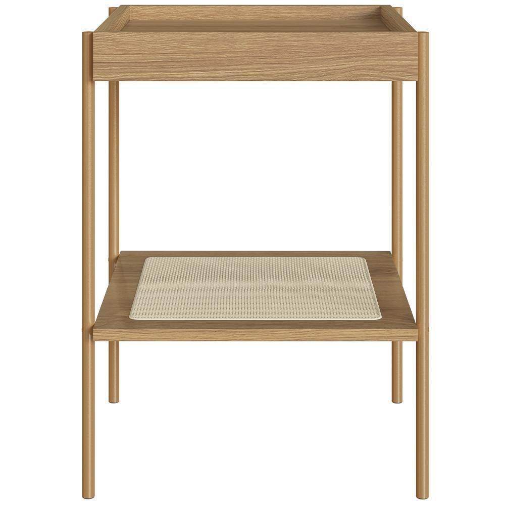 Mesa Lateral Para Sala De Estar Industrial Indy A03 Hanover Dourado - 1