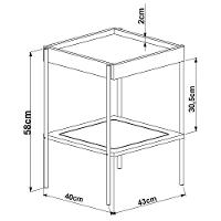 Conjunto Mesa De Centro E Mesa Lateral Para Sala Industrial Indy A03 Nero Dourado - 9