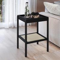 Mesa Lateral Para Sala De Estar Pés Madeira Moss A03 Nero Preto - 3