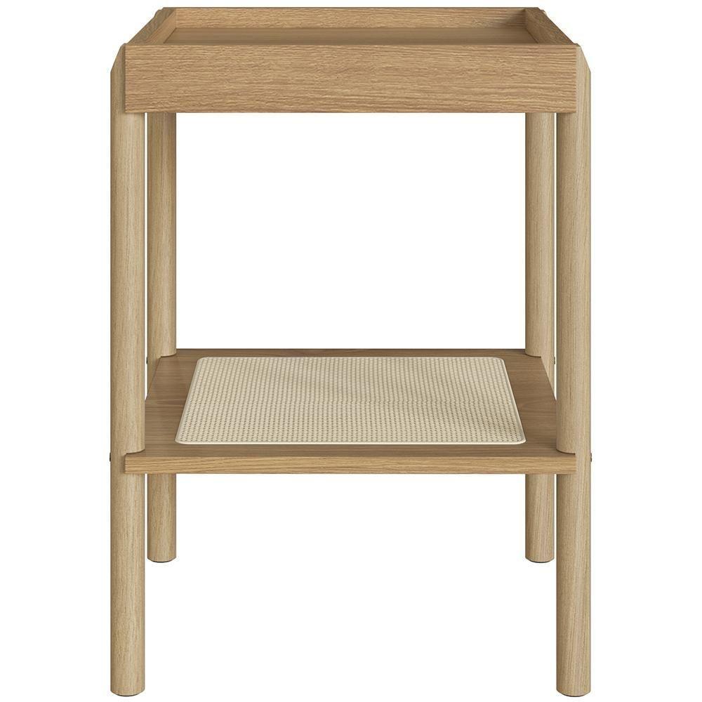 Mesa Lateral Para Sala De Estar Pés Madeira Moss A03 Hanover Roble - 1