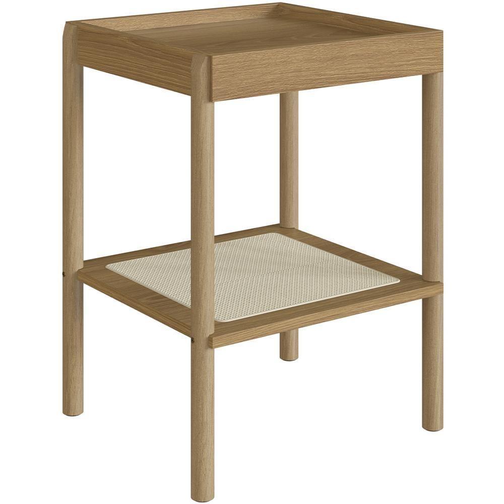 Mesa Lateral Para Sala De Estar Pés Madeira Moss A03 Hanover Roble - 2