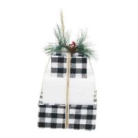 Enfeite Para Pendurar Presentes Xadrez/preto/branco Ref.1923348 Com 1 Unidade - 1