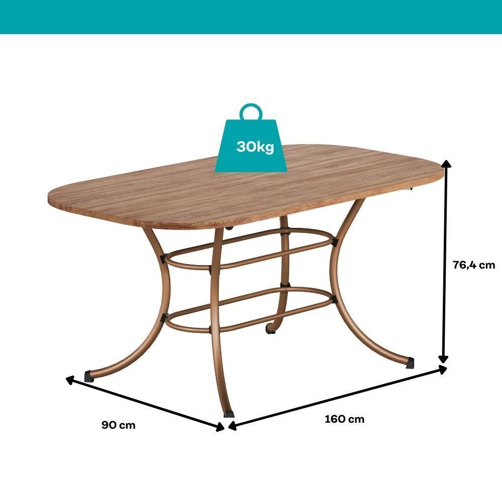 Conjunto Sala De Jantar Mesa E 6 Cadeiras Fênix Carraro Rose - 4