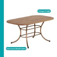 Conjunto Sala De Jantar Mesa E 6 Cadeiras Fênix Carraro Rose - 3