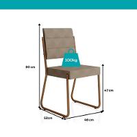 Conjunto Sala De Jantar Mesa E 6 Cadeiras Fênix Carraro Rose - 7