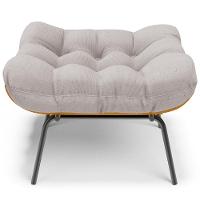 Kit 2 Puff\'s Decorativos Sala De Estar Costela L02 Linho Bege - 3