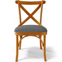 Kit 04 Cadeiras Para Sala De Jantar E Estar Living Estofada ávila L02 Linho Cinza Escuro