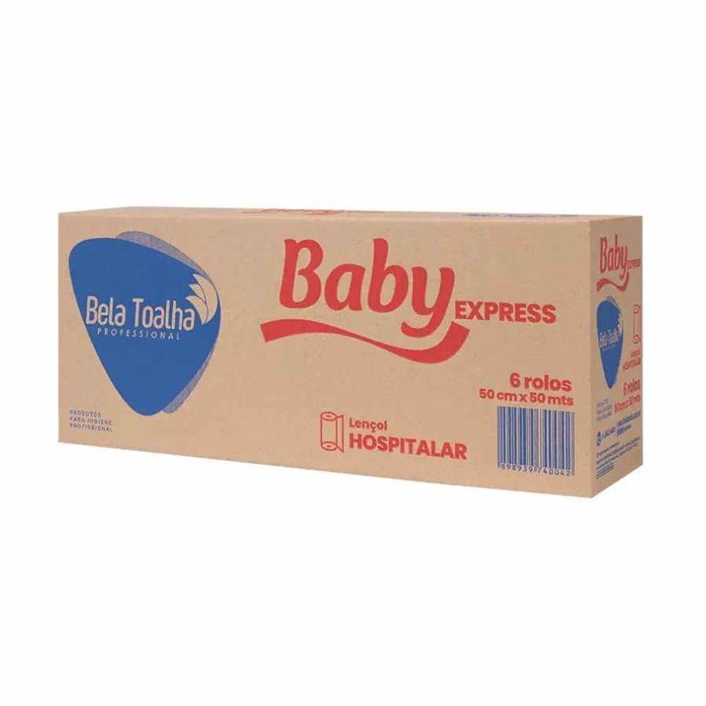 Lençol Hospitalar Baby 50x50 Branco C/06 Rolos - 1