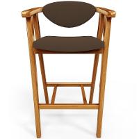 Kit 02 Banquetas Alta Para Cozinha Bancada Bar Sala De Jantar Fixa Cecília L02 Suede Marrom - 3