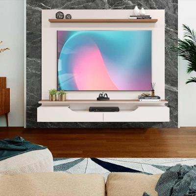 Painel Grande Para Tv Até 60 Polegadas Off White Freijó Louise Jm Móveis