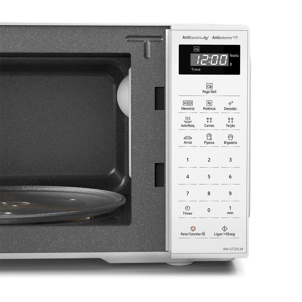 Micro-ondas Panasonic Tecnologia Antibactéria Ag 21L Branco - NN-ST25LWRU 110V - 5