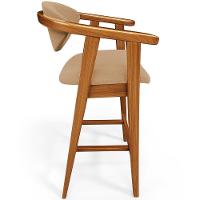 Kit 03 Banquetas Alta Cozinha Bancada Bar Sala De Jantar Fixa Cecília L02 Bouclê Mostarda - 2