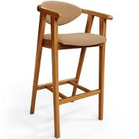 Kit 03 Banquetas Alta Cozinha Bancada Bar Sala De Jantar Fixa Cecília L02 Bouclê Mostarda - 5