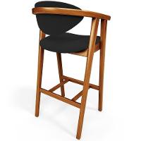 Kit 03 Banquetas Alta Para Cozinha Bancada Bar Sala De Jantar Fixa Cecília L02 Bouclê Preto