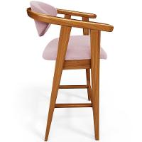 Kit 03 Banquetas Alta Para Cozinha Bancada Bar Sala De Jantar Fixa Cecília L02 Bouclê Rosê - 7