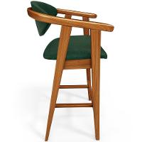 Kit 02 Banquetas Alta Cozinha Bancada Bar Sala De Jantar Fixa Cecília L02 Facto Verde Musgo - 6