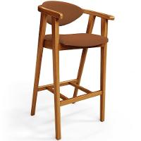 Kit 04 Banquetas Alta Cozinha Bancada Bar Sala De Jantar Fixa Cecília L02 Bouclê Terracota - 5