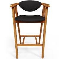 Kit 03 Banquetas Alta Cozinha Bancada Bar Sala De Jantar Fixa Cecília L02 Couríssimo Preto - 3