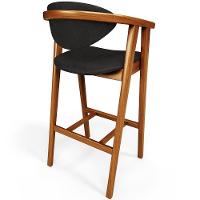 Kit 03 Banquetas Alta Cozinha Bancada Bar Sala De Jantar Fixa Cecília L02 Couríssimo Preto