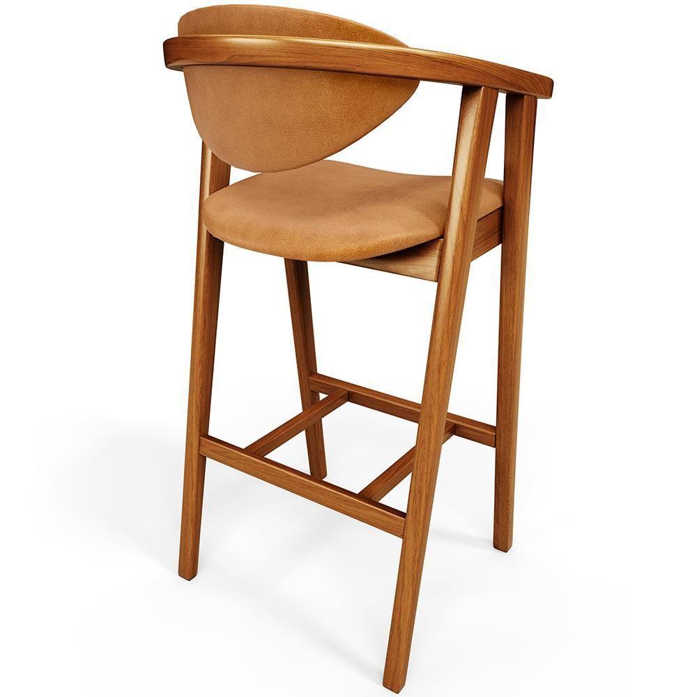 Kit 03 Banquetas Alta Cozinha Bancada Bar Sala De Jantar Fixa Cecília L02 Couríssimo Whisky - 3