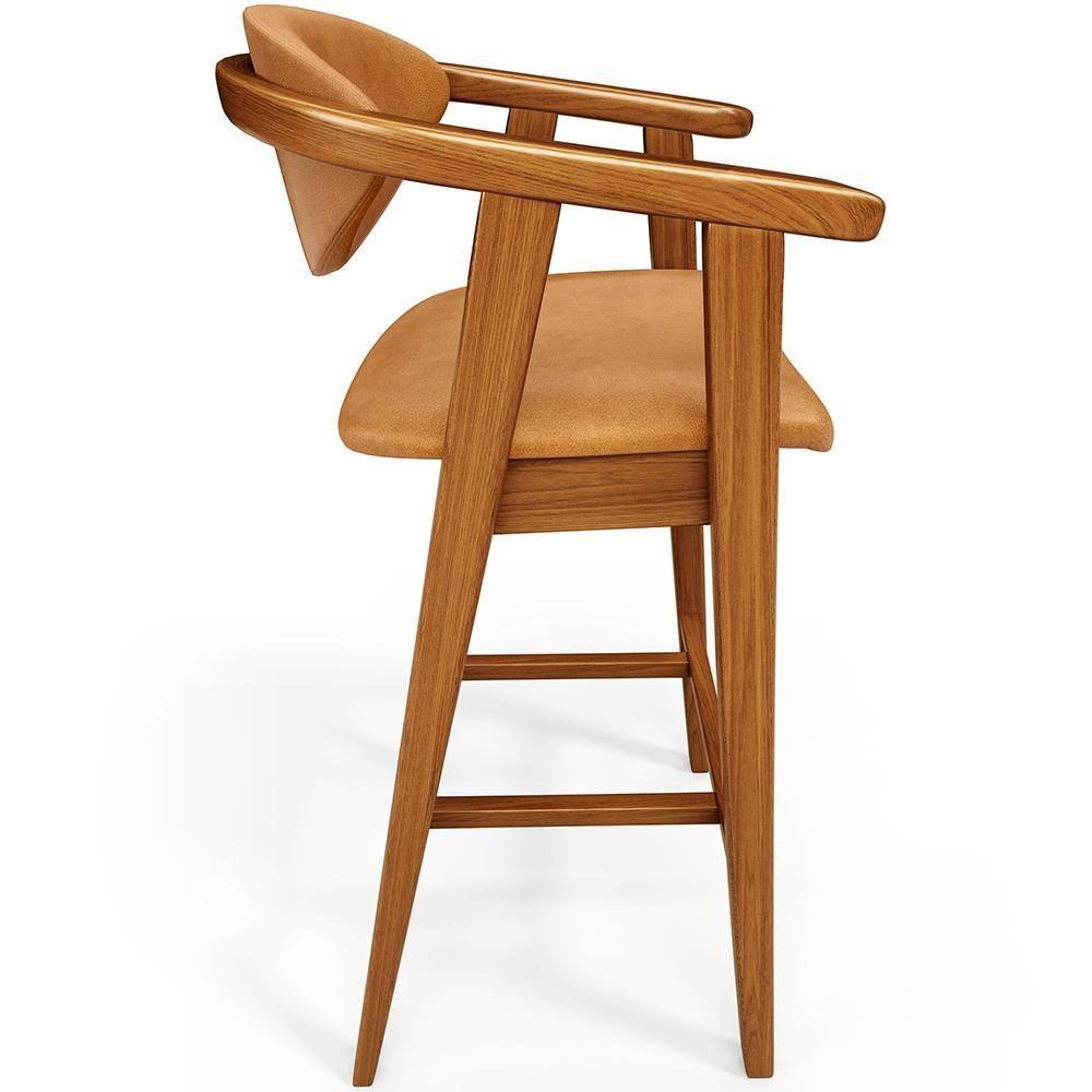 Kit 03 Banquetas Alta Cozinha Bancada Bar Sala De Jantar Fixa Cecília L02 Couríssimo Whisky - 4