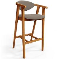 Kit 04 Banquetas Alta Para Cozinha Bancada Bar Sala De Jantar Fixa Cecília L02 Bouclê Bege - 2