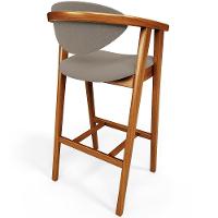 Kit 04 Banquetas Alta Para Cozinha Bancada Bar Sala De Jantar Fixa Cecília L02 Bouclê Bege