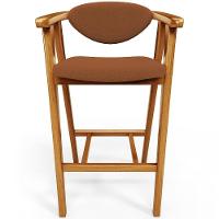 Kit 03 Banquetas Alta Cozinha Bancada Bar Sala De Jantar Fixa Cecília L02 Bouclê Terracota - 3