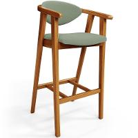 Kit 03 Banquetas Alta Para Cozinha Bancada Bar Sala De Jantar Fixa Cecília L02 Bouclê Oliva - 5