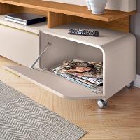 Estante Painel Para Tv 70 Pol Artemis E Mesa De Centro Harmony B01 Off White Cinamomo - 6