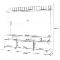 Estante Painel Para Tv 70 Pol Artemis E Mesa De Centro Harmony B01 Off White Cinamomo - 10