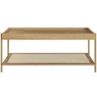 Mesa De Centro Para Sala De Estar Industrial Indy A03 Hanover Dourado - 1