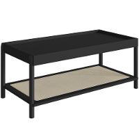 Mesa De Centro Para Sala De Estar Pés Madeira Moss A03 Nero Preto - 2