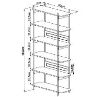 Estante Livreiro Home Office E Mesa Escrivaninha Industrial Indy A03 Hanover Dourado - 7