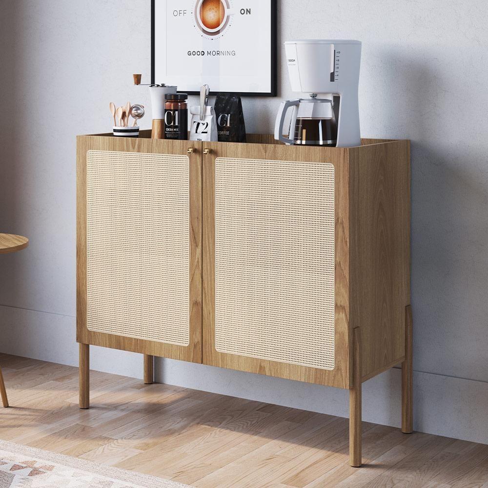 Balcão Aparador Cantinho Do Café Pés Madeira Moss A03 Hanover Roble - 2