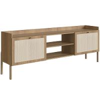 Rack Para Sala De Estar Tv 65 Pol 183cm Pés Madeira Moss A03 Hanover Roble - 2