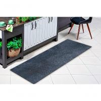 Tapete Passadeira Grande Aveludado 050x400 Borda Sem Costura Grafite