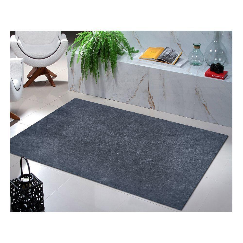 Tapete Carpete Simples Aveludado 2,00x2,50 Borda Sem Costura Grafite - 5
