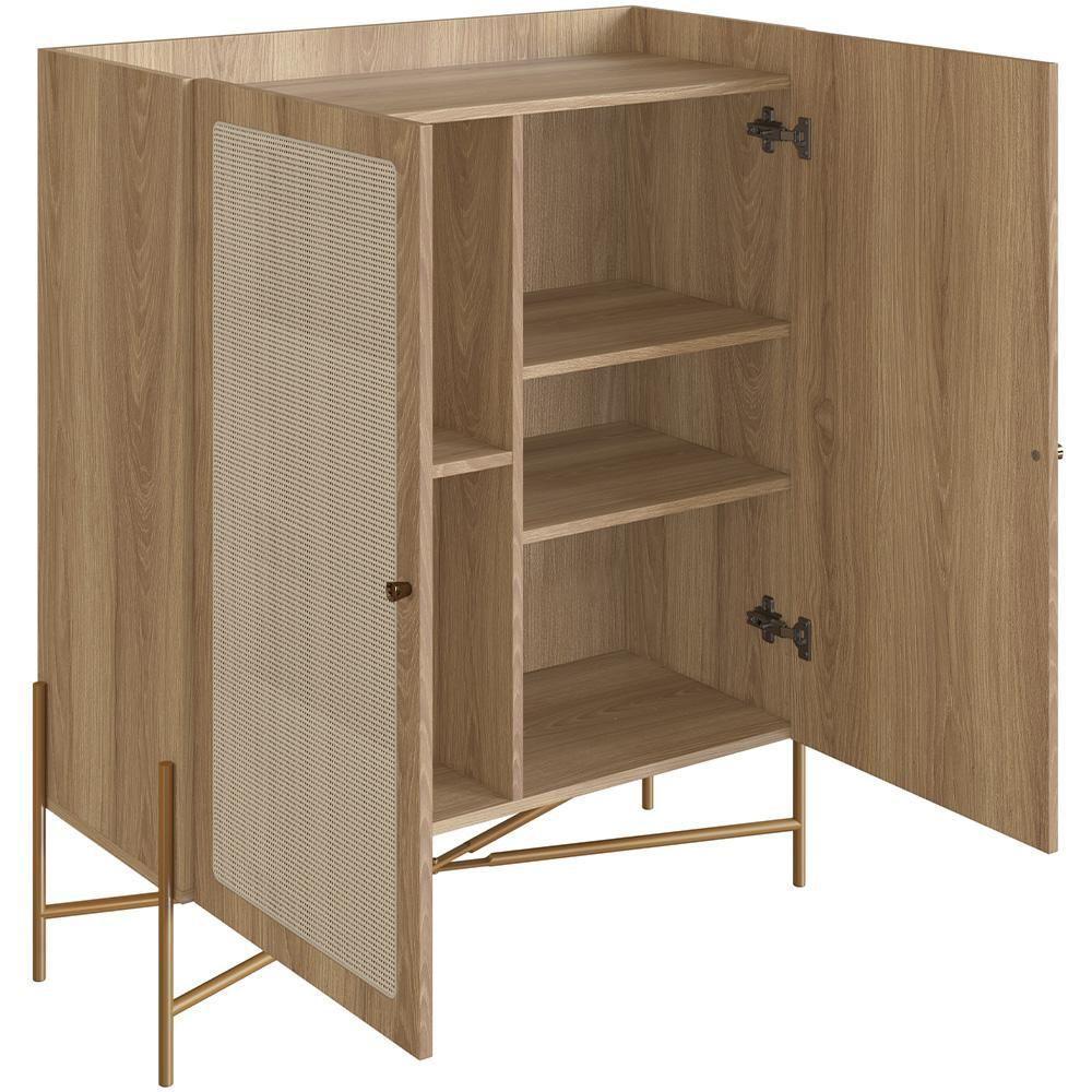 Armário Bar Para Sala 2 Portas 93cm Industrial Indy A03 Hanover Dourado - 3