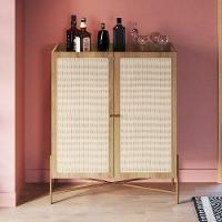 Armário Bar Para Sala 2 Portas 93cm Industrial Indy A03 Hanover Dourado - 2